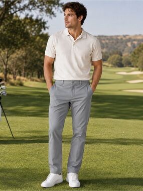 Pro Tour Golf Pants Men’s 34x30 preppy Gray Performance Stretch Flat Front